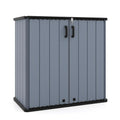 Tangkula 23.5 Cu.ft Outdoor Storage Box with Floor & Lockable Door