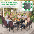 Tangkula 60" x 60" Metal Patio Dining Table for 8(60" x 60")