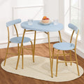 Best Choice Products 3 Piece Modern Oval Dining Table Set, Small Kitchen Dinette W/ 2 Chairs Black/Black