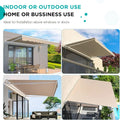 AECOJOY 13'×8' Manual Retractable Awning Sun Shade, Patio Awning Canopy