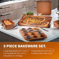 20-Piece Aluminum Ti - Ceramic Nonstick Cookware and Bakeware Set in Graphite