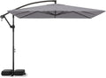 Tangkula 8x8 FT Solar Patio Umbrella with Base Included