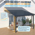 AECOJOY 10x10 Outdoor Hardtop Gazebo Adjustable Height (6.5-9.8Ft) Pergola for Patio