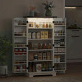 Spaco 17-Tier Kitchen Small Pantry Cabinet with 2 Doors and 6 Adjustable Shelves, Cabinet Pantry, Freestanding 5-Tier Shelving Pantries