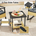 Tangkula 3 Pieces Outdoor Rocking Chairs Set for Garden