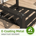 AECOJOY Outdoor Patio Dining Chairs with Armrest, Stackable Arm Chairs