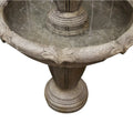 Indoor/Outdoor 3 - Tiers Concrete Floor Water Fountain with Electric Pump for Patio Lawn Home Decor