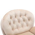 Velvet Swivel Accent Chair with Ottoman, Modern Chaise Lounge Chair with Metal Frame and Footstool, Comfy Armchair Reading Chair
