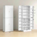 Spaco 17-Tier Kitchen Small Pantry Cabinet with 2 Doors and 6 Adjustable Shelves, Cabinet Pantry, Freestanding 5-Tier Shelving Pantries