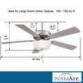 Minka Aire Fans - Contractor II Uni - Pack - 5 Blade Ceiling Fan with Light Kit - 18