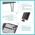 AECOJOY 3 Pieces Patio Dining Set, , Outdoor Furniture with 2 Rocking Patio Chairs and 1 Square Patio Metal Table