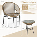 Tangkula 3 Piece Outdoor Patio Furniture Set
