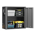 Topass Metal Wall Cabinet with Lockgarage Storage Cabinet, Wall - Mounted Utility Cabinet with Adjustable Shelf & Locking Doors