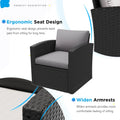 AECOJOY 7 PCS Outdoor Patio Furniture Sets with 2 Storage Boxes, Black & Grey