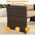 Tangkula 3 Pieces Patio PE Wicker Furniture Set with Cushions