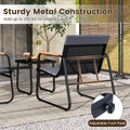 Tangkula 3 Pieces Patio Bistro Set Outdoor Fabric Conversation Set