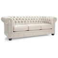 Hancock Tufted Top Grain Italian Leather Chesterfield Sofa - Dimensions: 31" H x 86" W x 40" D