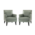 Nileus Set of 2 Modern Classic Polyester Accent Chairs with Solid Wood Legs by HULALA HOME