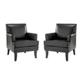 Nileus Set of 2 Modern Classic Polyester Accent Chairs with Solid Wood Legs by HULALA HOME