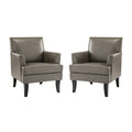 Nileus Set of 2 Modern Classic Polyester Accent Chairs with Solid Wood Legs by HULALA HOME