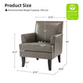 Nileus Set of 2 Modern Classic Polyester Accent Chairs with Solid Wood Legs by HULALA HOME