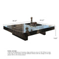 JASIWAY Elegant Sintered Stone Square Coffee Table