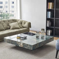 JASIWAY Elegant Sintered Stone Square Coffee Table
