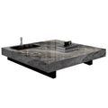 JASIWAY Elegant Sintered Stone Square Coffee Table