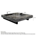 JASIWAY Elegant Sintered Stone Square Coffee Table