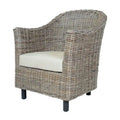 Furniture of America Lali Rustic Kubu Rattan Wicker Lounge Chair