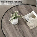 Myhozm Industrial Round Metal Coffee Table with Shelf – Perfect for Living Room, Home Office, and Bedroom