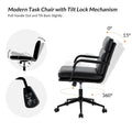 Joseph Contemporary Faux Leather Task Chair with Tilt Lock and Center Tilt by HULALA HOME