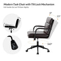 Joseph Contemporary Faux Leather Task Chair with Tilt Lock and Center Tilt by HULALA HOME