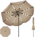 Tangkula 9 FT Solar Patio Umbrella with Base Included