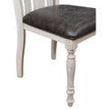Roundhill Furniture 5-Piece Dining Set: Round Weathered Oak Table with 4 Chairs