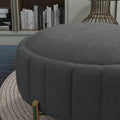 SEYNAR Modern Velvet Tufted Swivel Club Chair and Ottoman Set