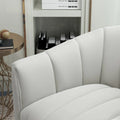 SEYNAR Modern Velvet Tufted Swivel Club Chair and Ottoman Set
