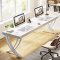 78.74 - Inch Extra Long Double Computer Desk with Stylish Metal Legs for Home Office