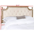 SAFAVIEH Desiderata Rustic Wood Upholstered Headboard