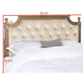 SAFAVIEH Desiderata Rustic Wood Upholstered Headboard