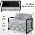 Tangkula 40 Gallon Outdoor Bench with Storage for Backyard