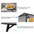 AECOJOY 51”x31” Metal Patio Dining Table Rectangular Outdoor Table with 1.73" Umbrella Hole
