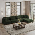 5-Piece Corduroy Modular Sectional Sofa with Ottoman
