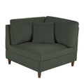 5-Piece Corduroy Modular Sectional Sofa with Ottoman