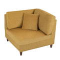 5-Piece Corduroy Modular Sectional Sofa with Ottoman
