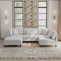 5-Piece Corduroy Modular Sectional Sofa with Ottoman