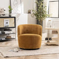 Modern Swivel Barrel Chair with 360 - Degree Rotation - Single Fabric Accent Chair
