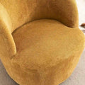Modern Swivel Barrel Chair with 360 - Degree Rotation - Single Fabric Accent Chair