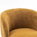 Modern Swivel Barrel Chair with 360 - Degree Rotation - Single Fabric Accent Chair
