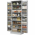 Spaco 17-Tier Kitchen Small Pantry Cabinet with 2 Doors and 6 Adjustable Shelves, Cabinet Pantry, Freestanding 5-Tier Shelving Pantries